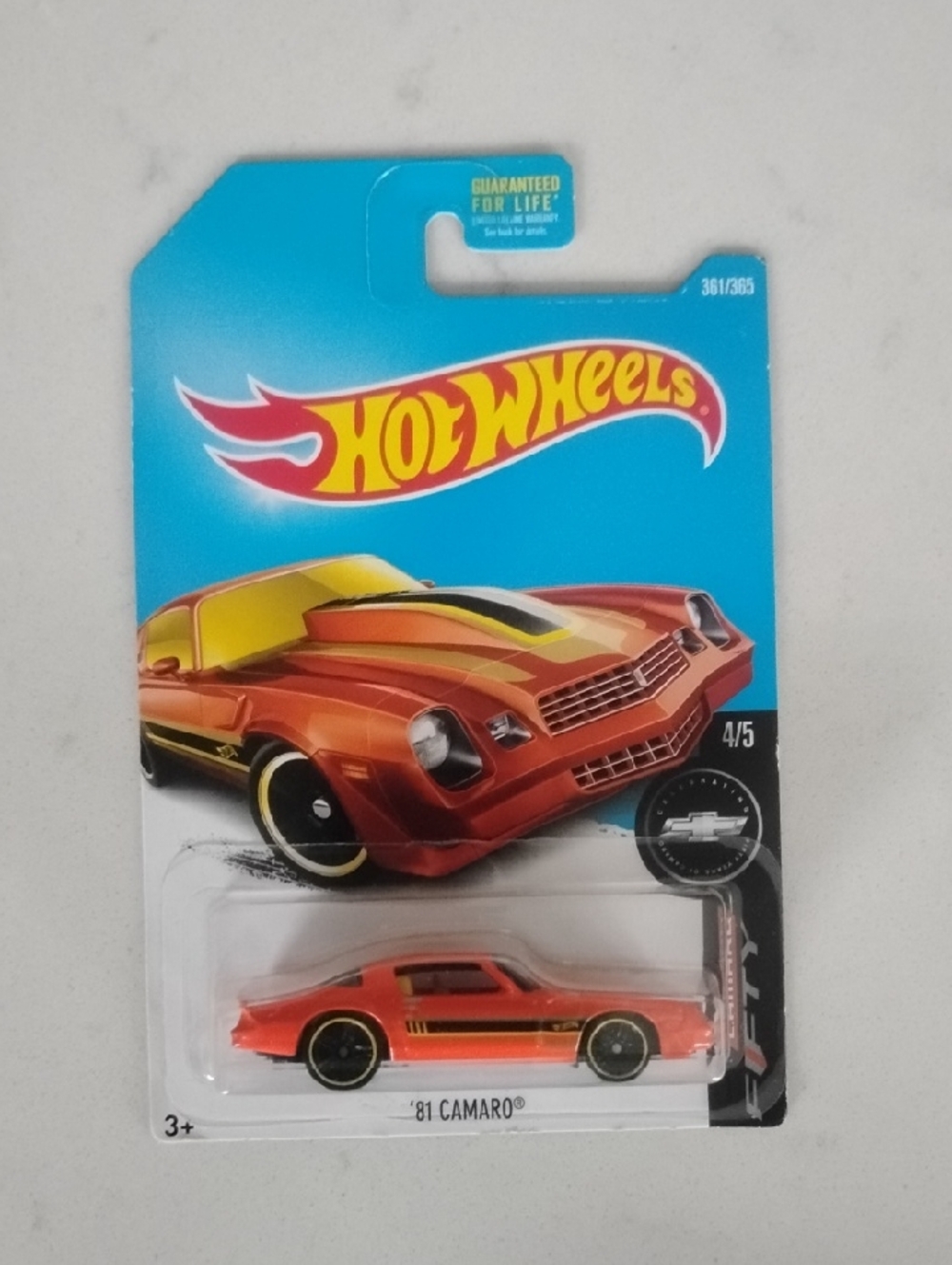 Mattel Hot Wheels '81 Camaro® Orange and Yellow Stripe Toy Car